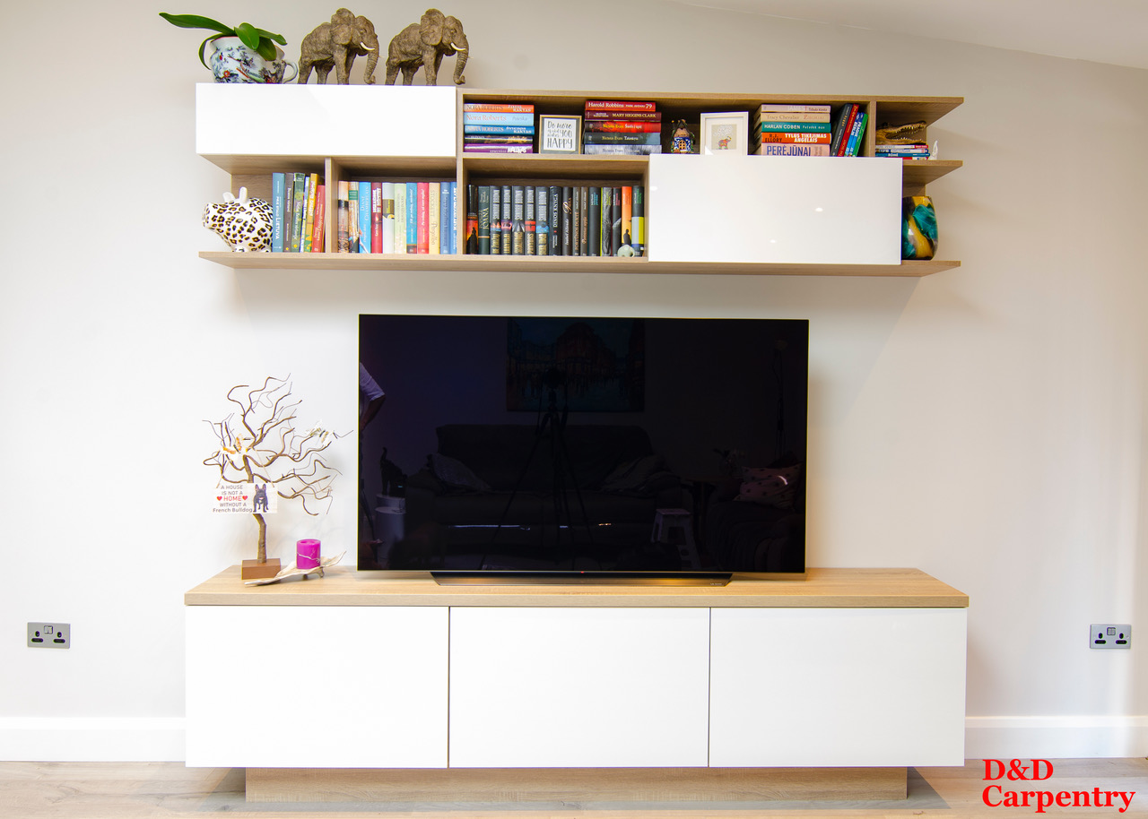 Contemporary Tv Unit Design Dd Carpentry Ireland Kitchens